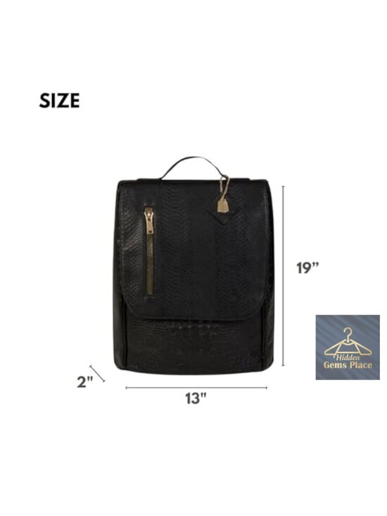 Large Vegan Backpack Eco-Friendly Travel Work Laptop Bag Water-Resistant Faux main image 5